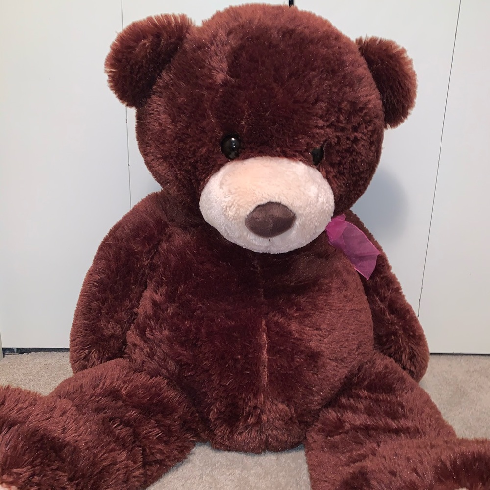 Giant bear and Good & Plenty pillow